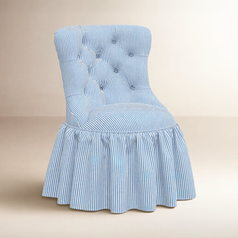 Chaise d'appoint Minnie, Bleu rayé BCBG