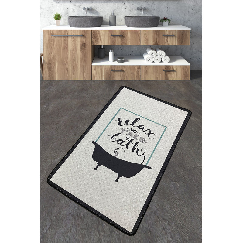 Antibacterial Bathmat, Non-Slip Design, 2.3 x 4.0 Feet | 100% Polyester, Pile Height: 0.4 Inches, 20.5 oz/sq ft | Machine Washable, Easy Care, Perfect for Bathroom Safety & Comfort | Durable & Stylish Home Essential