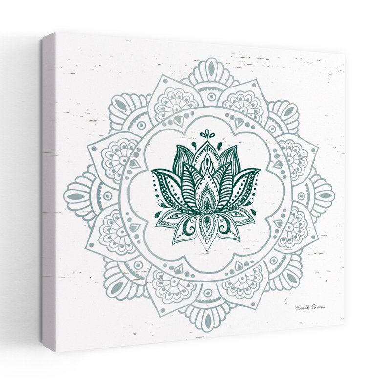 Mandala I, art de fleur de lotus, H 36 po x l 36 po