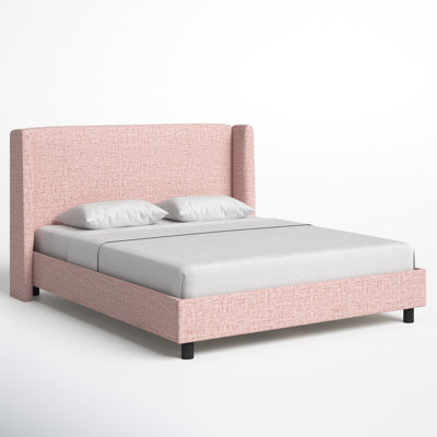 Tilly Linen Upholstered Wingback Bed