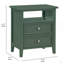Table de chevet 2 tiroirs Weston Vintage Green