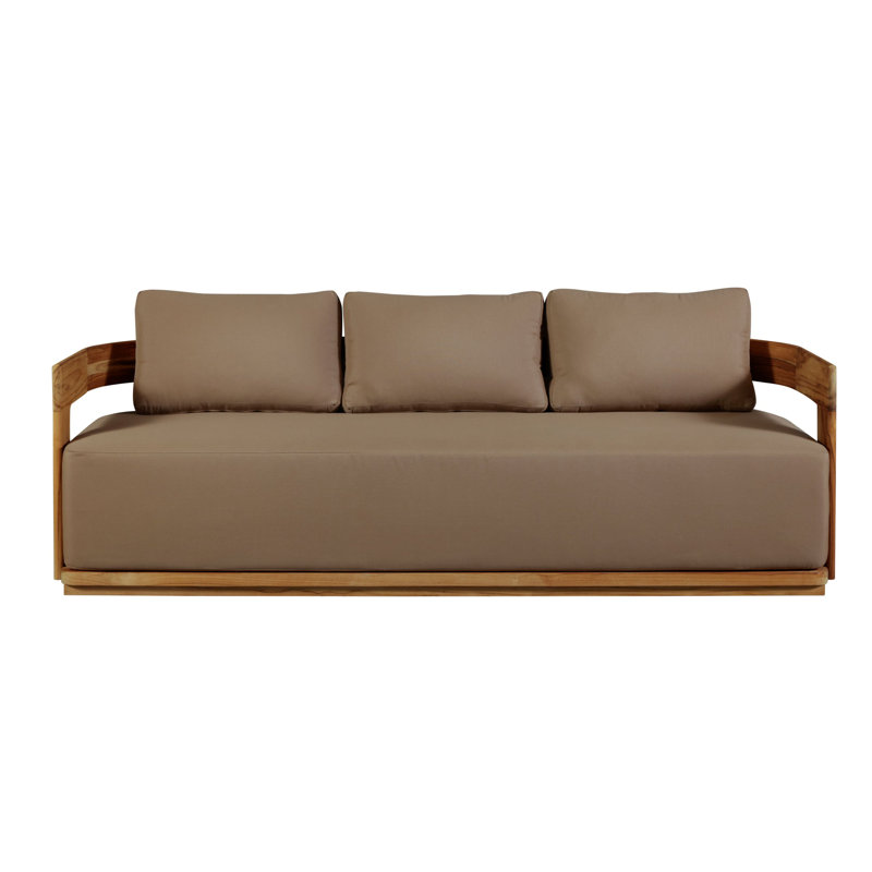 Canapé en bois de teck massif Eclipse, Naturel, Brun