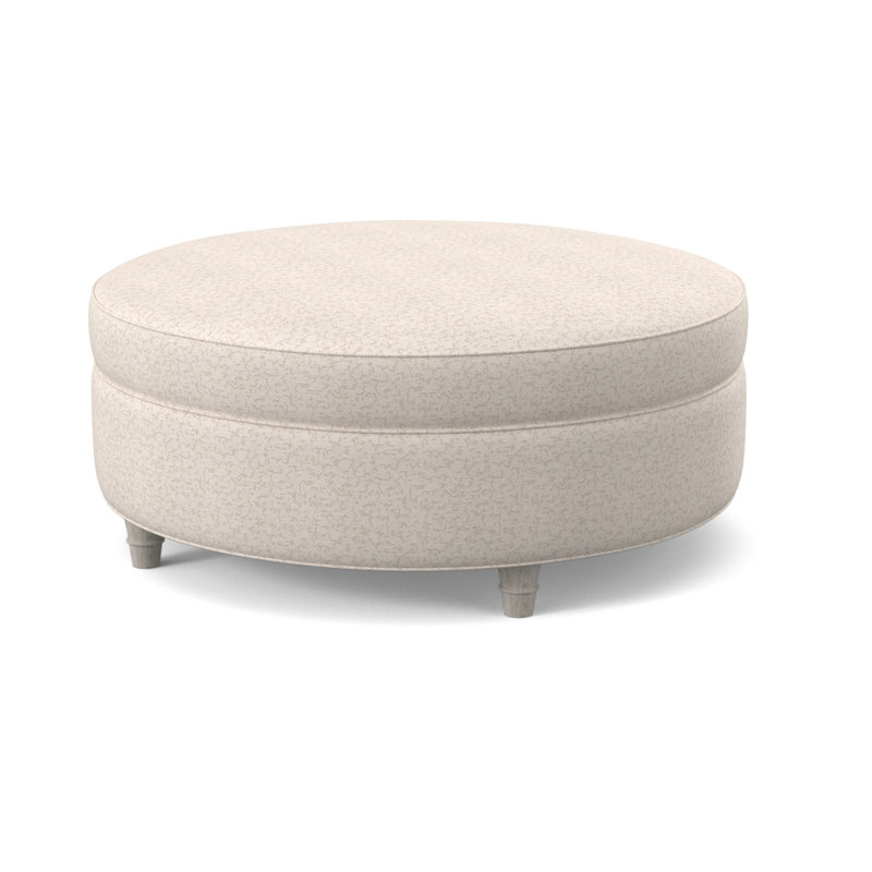 Duke Round Ottoman, Filigree Ivory, Bisque