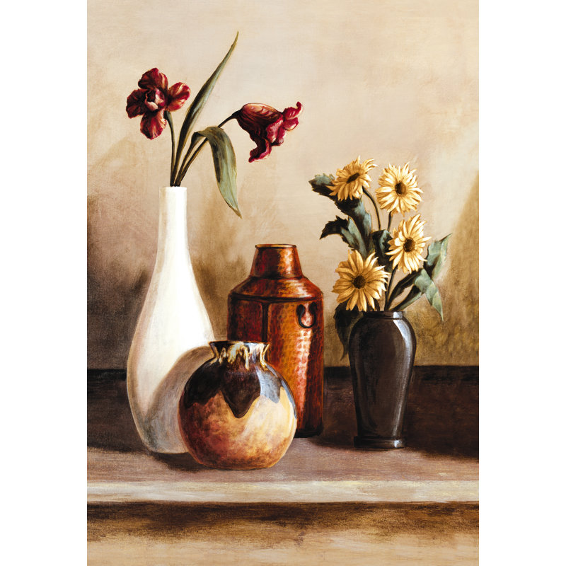 Country Flowers - Wrapped Canvas Print, 122cm H x 81cm W x 3.8cm D