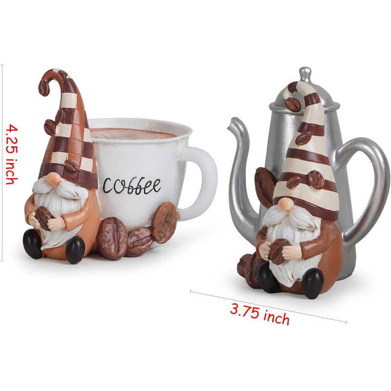 Coffee Gnome Decor Swedish Tomte Figurines