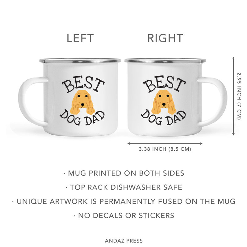 Grande tasse à café « Best Dog Dad », Épagneul cocker