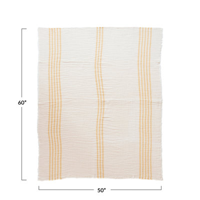 Cotton Hand Woven Throw Blanket