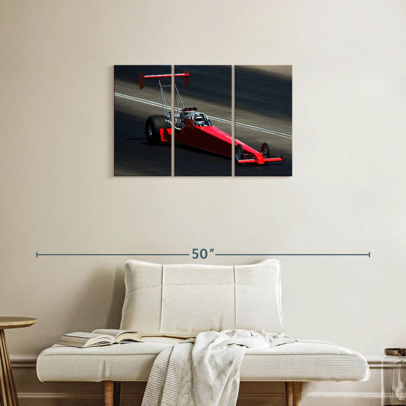 Mehar Drag Racing Car, 20" H x 33" W