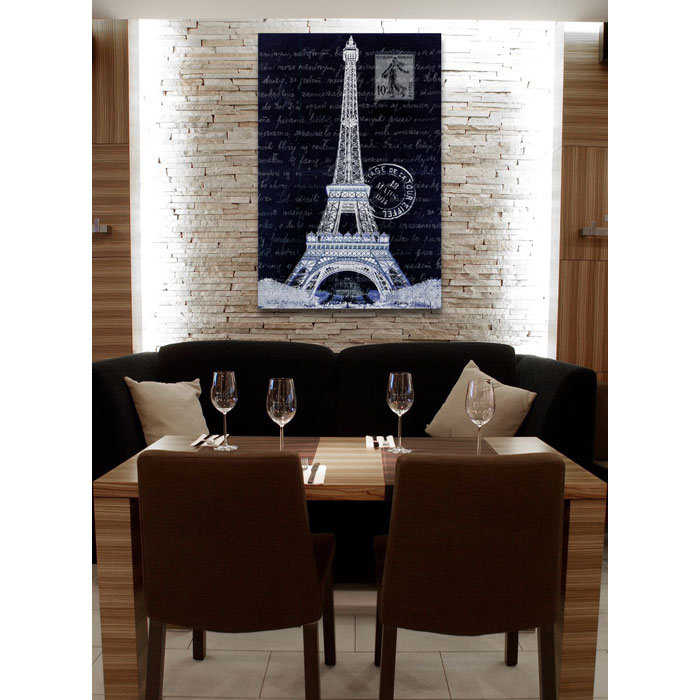 Eiffel l'unité «Pensées de nuit», impression sur toile tendue, H 15 po x l 10 po