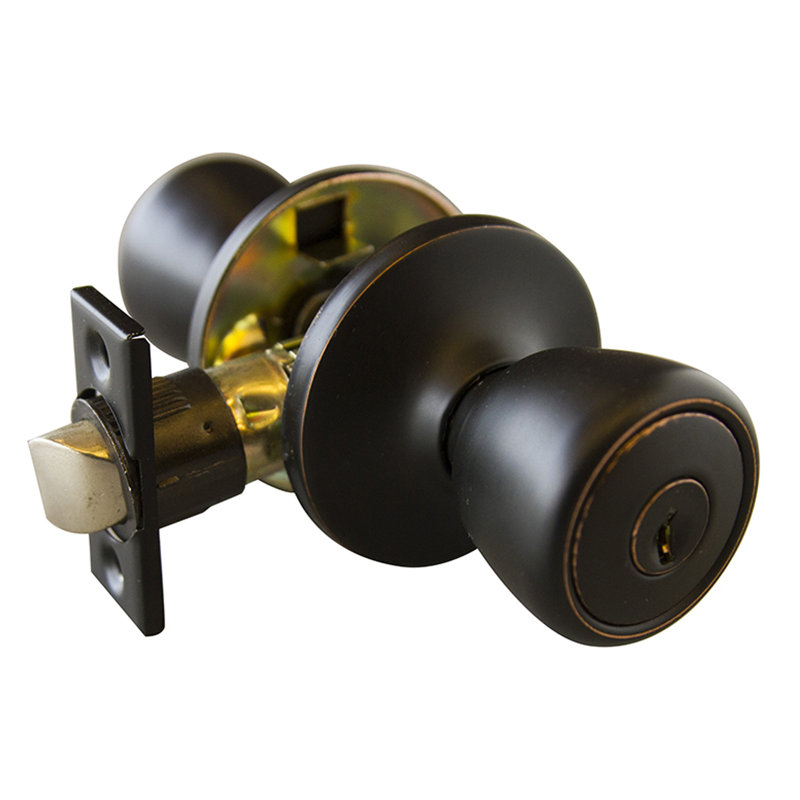 Terrace Keyed Door Knob, Oil Rubbed Bronze