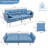 Mihail 76.4'' PU Leather Loveseat Sofa Blue