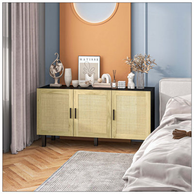 Avec 4 portes pour les armoires de buffet, les armoires de rangement vernies, la console de contrôle American Retro, le salon, la chambre à coucher, la salle à manger