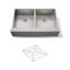 Strive 35-1/2 In. Undermount Double-Bowl Farmhouse Kitchen Sink With Accessories