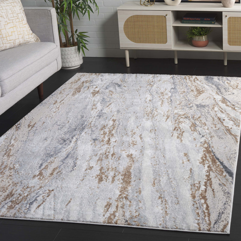 Kayliann Performance Abstract Rug, Rectangle 5'3" x 7'