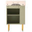 Meuble-lavabo 21,6 po, armoire combinée, meuble de rangement pour salle de bain, lavabo simple en céramique, rangement à gauche-111123714