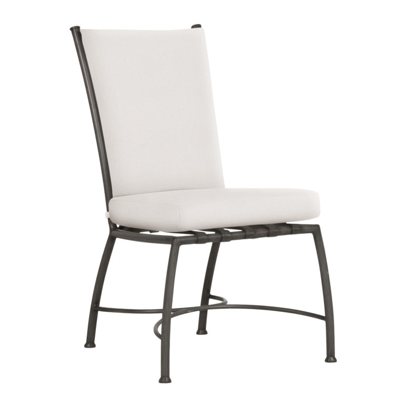 Chaise d'appoint en aluminium Majorca, Blanc naturel, Pas de soudure