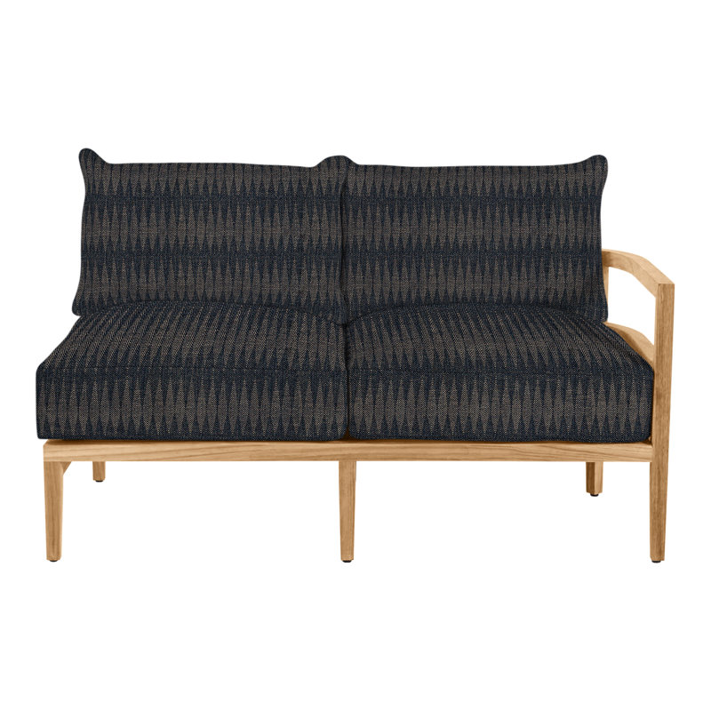 Canapé modulaire en teck Santa Barbara, Teck naturel, Pas de passepoil + bourre standard, Perigold Etta Vapor