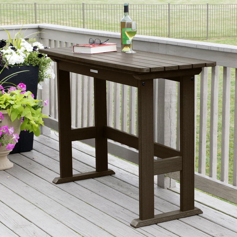 Arbnora Rectangular Outdoor Bar Table , 54'' in. W 21.05'' in. D, Weathered Acorn