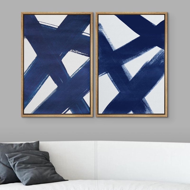 «Fleurs botaniques noires et blanches», 2 pièces sur toile, H 16 po x l 24 po, Encadré naturel