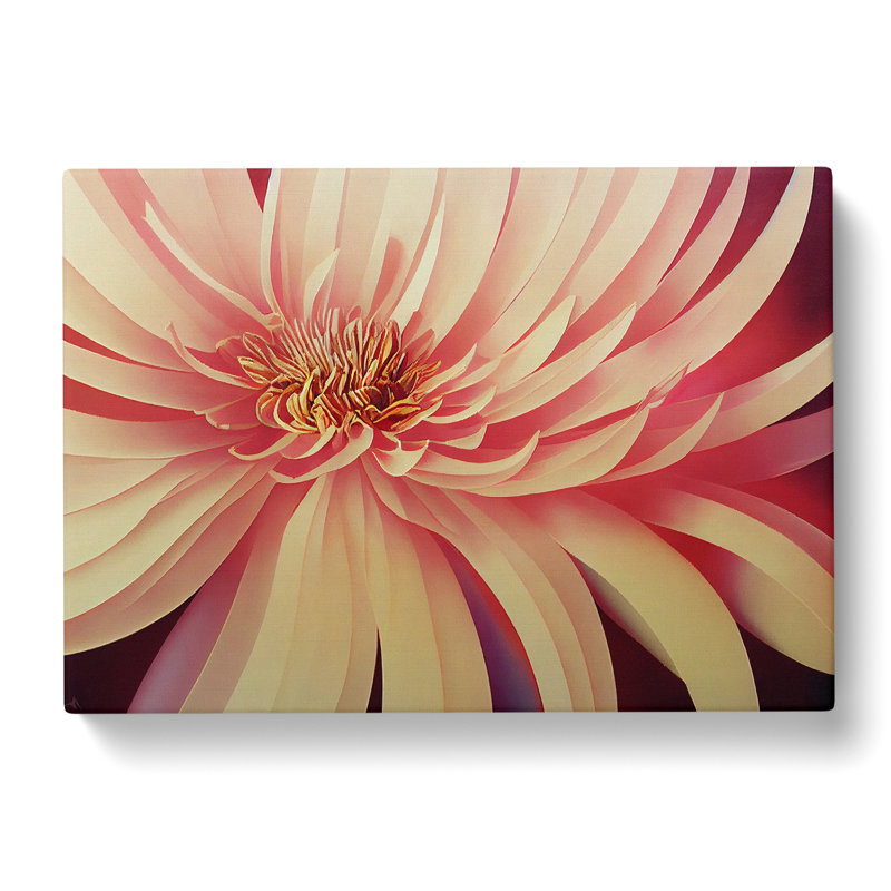 Chrysanthemum Flower - Wrapped Canvas, 35cm H x 50cm W x 3cm D