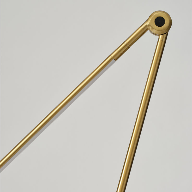 Libra Brass Adjustable LED Floor Lamp with 3-Way Switch