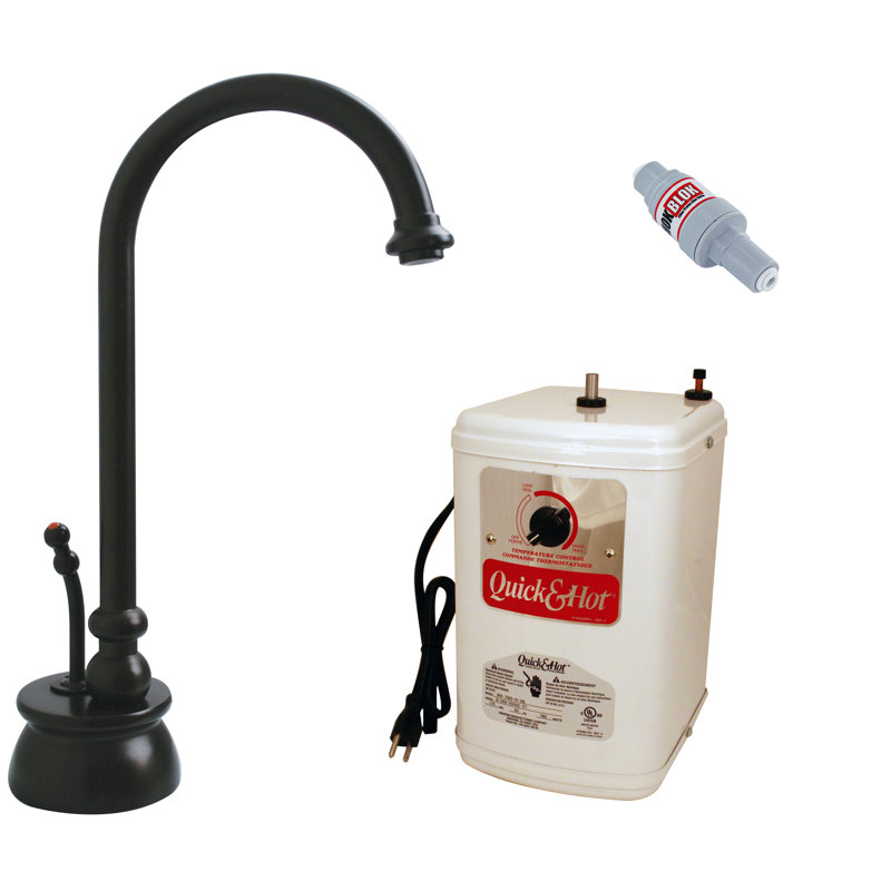10" Calorah 1-Handle Hot Water Dispenser Faucet with Instant Hot Tank, Oil Rubbed Bronze
