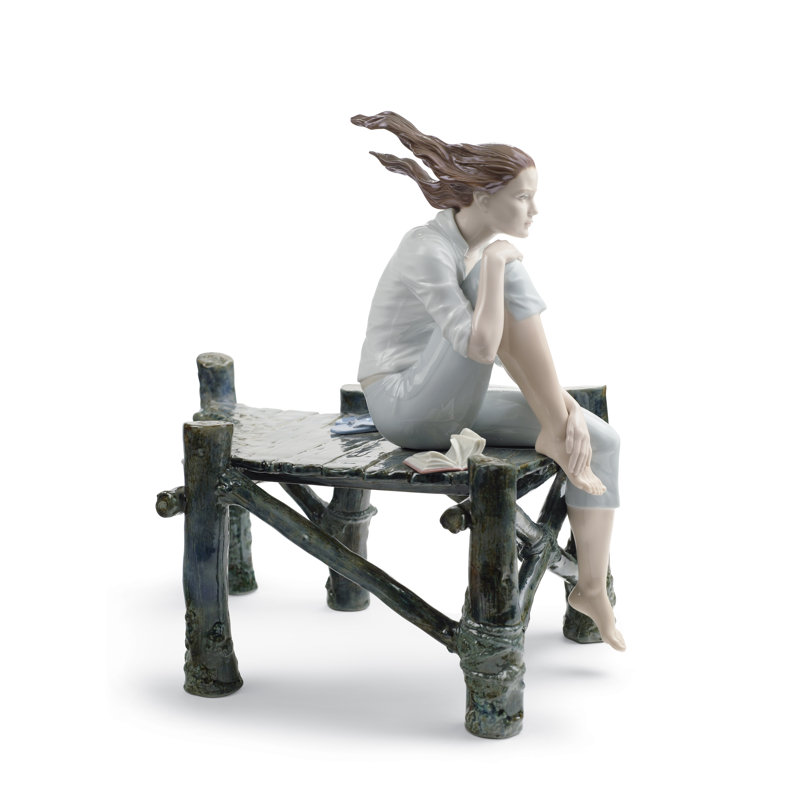 Sunset at the Pier Woman Figurine
