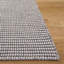 Tapis de couleur unie en laine / coton tissé à la main Natura en gris foncé / ivoire-1460609549