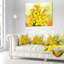 Bouquet de fleurs de narcisses jaunes - Coussin décoratif à imprimé floral-29895888-29895891