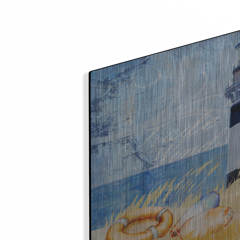 Breakwater Bay «Trade Winds Lighthouse» par Art Licensing Studio, art mural en métal, H 12 po x l 12 po
