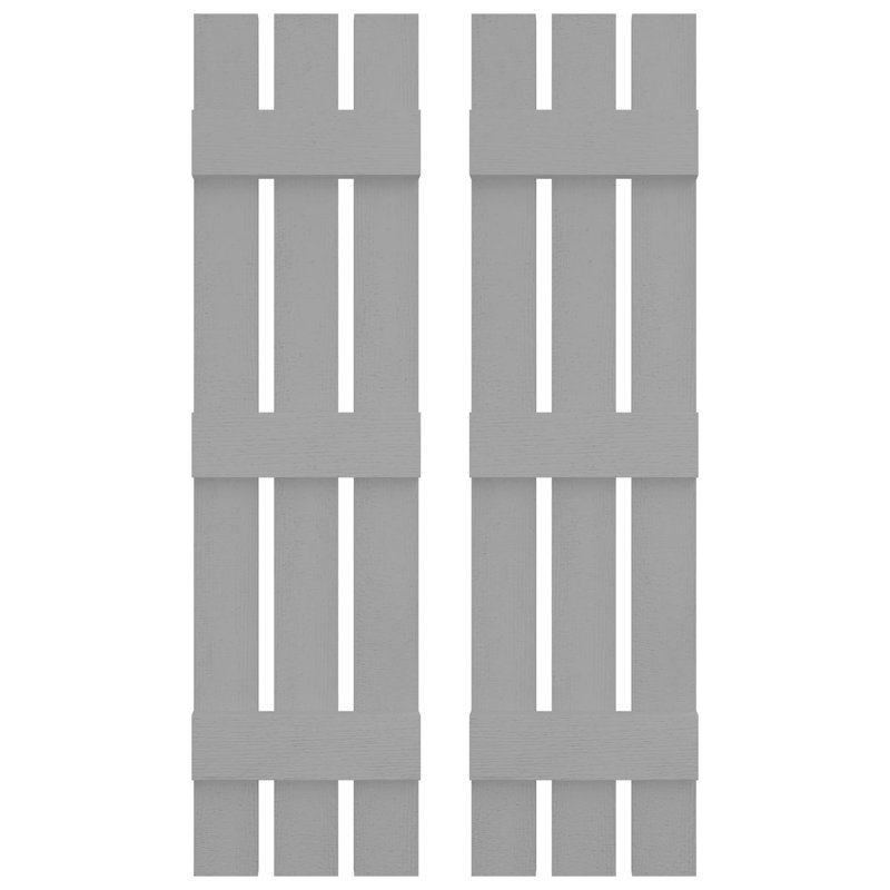 Builders Edge, paire de volets personnalisés à trois planches espacées, planche-n-lattes, Peut être peint, 65 po