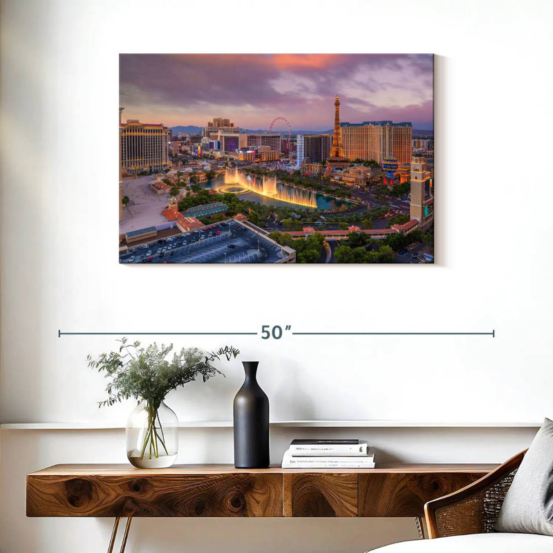 Ravi Las Vegas Before Dark, 24" H x 36" W