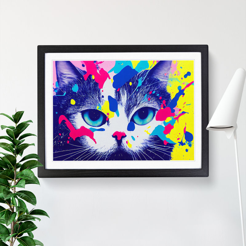Cat Splash Vol.6 Abstract - Framed Print, Black Framed, 46cm H x 64cm W x 2cm D