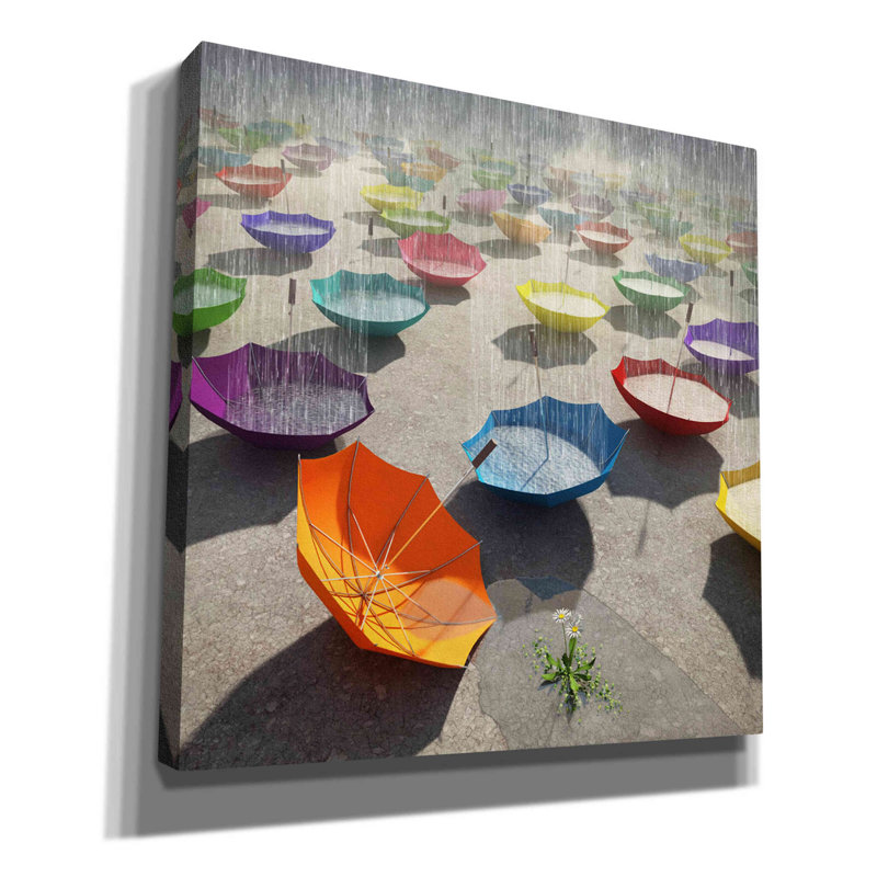«Downpour» par Cynthia Decker - impression sur toile tendue, H 12 po x l 12 po x P 0,75 po