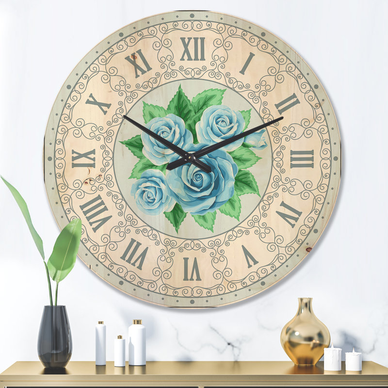 Horloge murale Roses Shabby Elegance, Grand