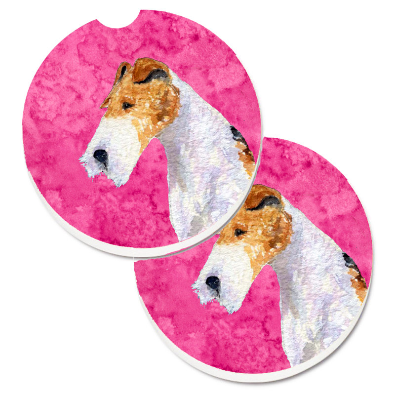 Sous-verre barbu collie voiture, Fox terrier à poil dur