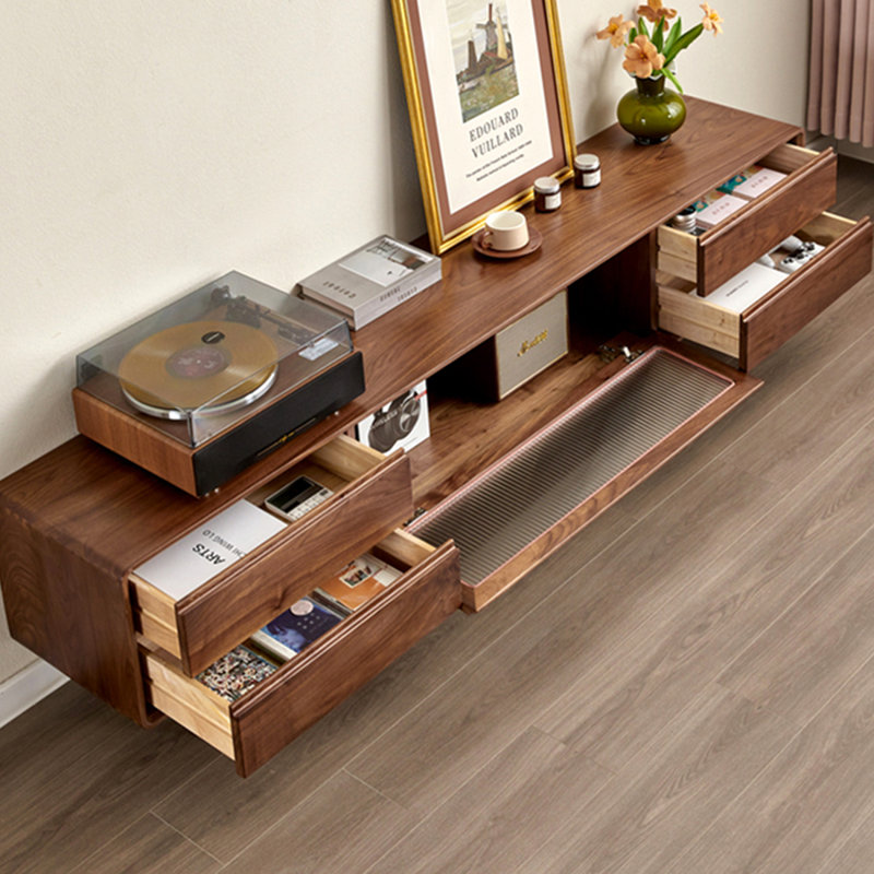 Elegant Black Walnut TV Stand, 62.99"