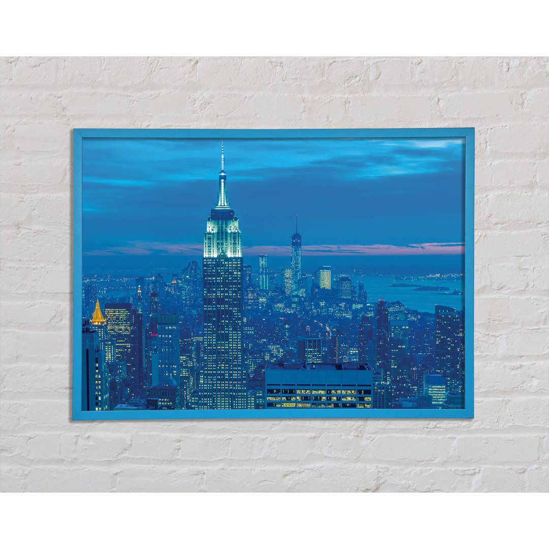 Empire State Building Blues - Einzelner Bilderrahmen Kunstdrucke