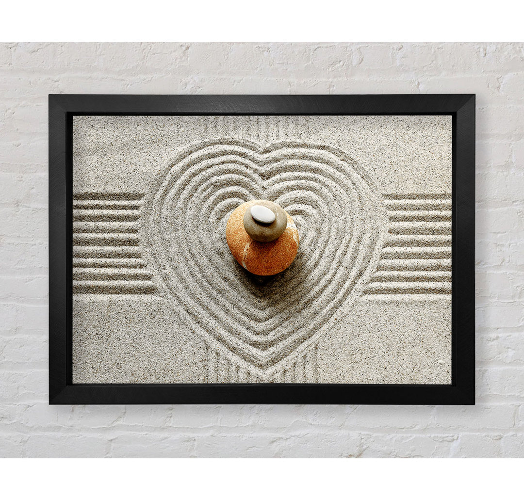 Gerahmter Fotodruck Love Heart Stones