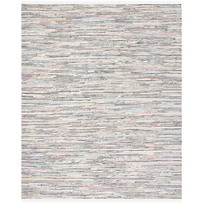 Conner Rug Hand Woven Cotton Striped Rug, Rectangle 2' x 3'