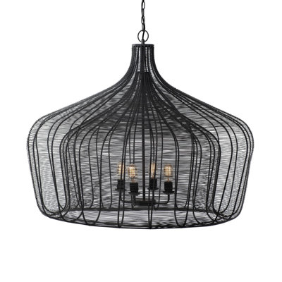 Lustre en forme de goutte 4 lumières à intensité variable l 40 po Elsea