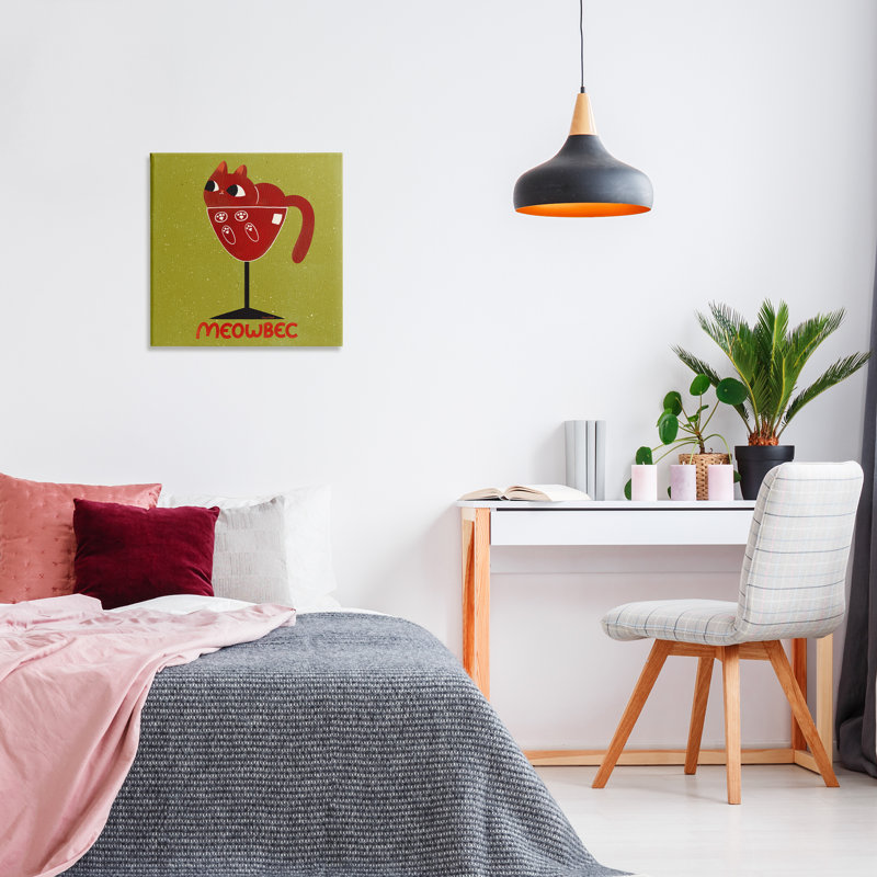Toile de chat Meowbec, design par Carrie Cantwell, H 24 po x l 24 po