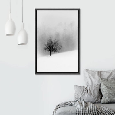 Winter " Dark Tree In Winter Snow Forest "