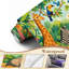 Papier peint auto-adhésif Jungle Giraffe Elephant Zebra Lion Cubs Tropical Leaves-719666875
