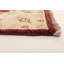 Tapis beige / rouge en laine noué à la main de conception unique 2 pi 10 po x 4 pi 11 po Gushwa