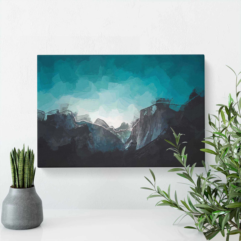 Yosemite Valley At Dusk In Abstract - Wrapped Canvas Print, 35cm H x 50cm W x 3cm D