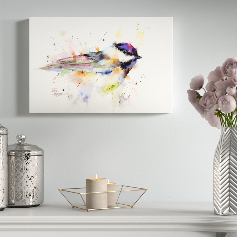 « oiseau » par dean carouser, reproduction d’art sur toile tendue, H 12 po x l 18 po x P 1,5 po, Toile tendue, Pas de tapis
