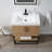 30" Free Standing Single Bathroom Vanity with Resin Top in Oak