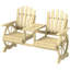 Banc de jardin en bois à haut dossier et banc de patio 2 places