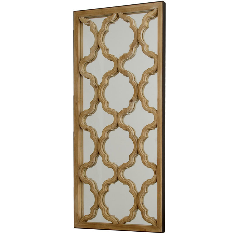 Zoie Glass Flat Wall Mirror, Natural